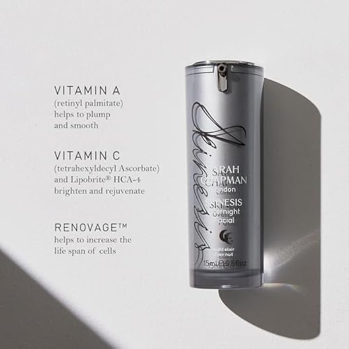 Sarah Chapman SKINESIS OVERNIGHT FACIAL ELIXIR FACE OIL, 15ML  RE-PLUMPS SKIN, SOFTENS LINES, WITH VITAMINS A & C TO REJUVENATE & BRIGHTEN - Image 2